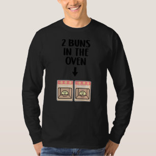 Camiseta Buns In The Oven Twins Pregancy Invitación Gend