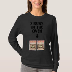 Camiseta Buns In The Oven Twins Pregancy Invitación Gend