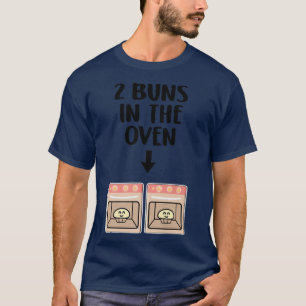 Camiseta Buns In The Oven Twins Pregancy Invitación Gend