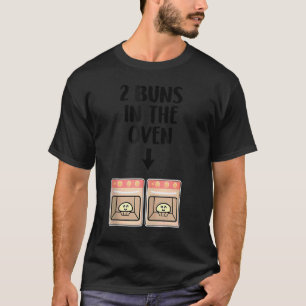Camiseta Buns In The Oven Twins Pregancy Invitación Gend