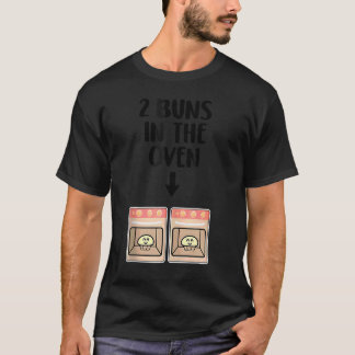 Camiseta Buns In The Oven Twins Pregancy Invitación Gend