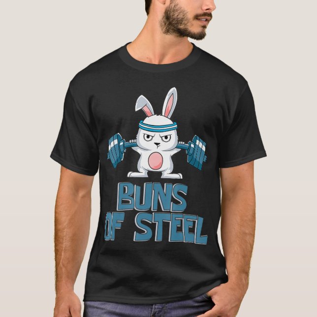 Camiseta Buns Of Steal Body Fitness Rabbit Bunny Lover (Anverso)