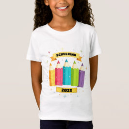 Camiseta Bunte Stifte mit Sternchen - Schulkind 2026