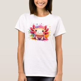 Camiseta Buntes lächelndes Axolotl als Grafik