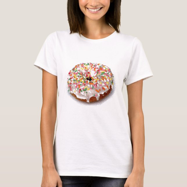 Camiseta Buñuelo festivo en blanco (Anverso)