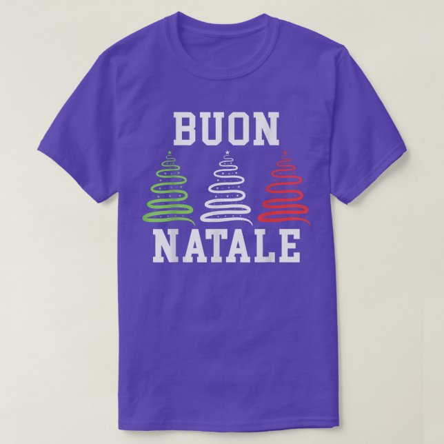 Camiseta Buon Natale Italia Orgullo Navidad Fiesta de Navid (Diseño del anverso)