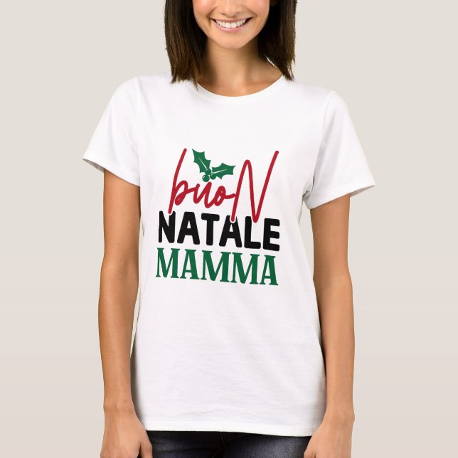 Camiseta Buon Natale Mamma (Anverso)