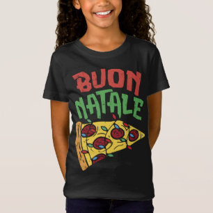 Camiseta Buon Natale Pizza Funny Navidades Italianos Ilumin