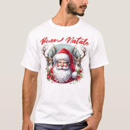 Camiseta Buon Natale Santa con renos