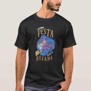 Camiseta Buona Festa Della Befana Navidades italianos Buona