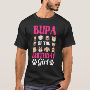 Camiseta Bupa Del Chica De Cumpleaños Perro Paw Fiesta Bday