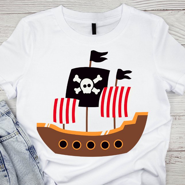 Camiseta Buque caprichoso y rojo pirata (Subido por el creador)