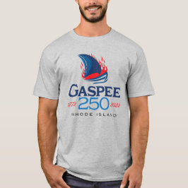 Camiseta Buque de combustión de Gaspee250 en el faro ligero