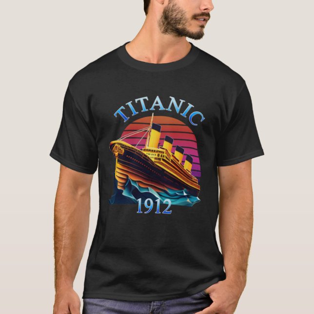 Camiseta Buque de crucero Titanic Vintage 1912 Su (Anverso)
