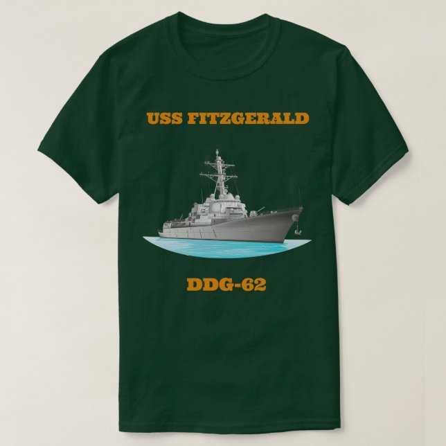 Camiseta Buque de Destrución Fitzgerald DDG62 (Diseño del anverso)