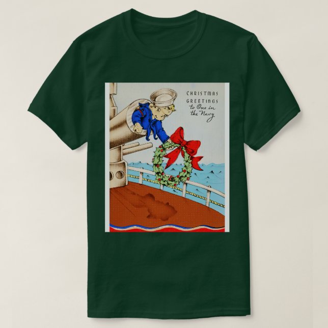 Camiseta Buque de divertidos Navidades marineros de la mari (Diseño del anverso)