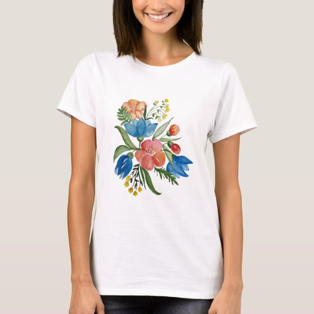 Camiseta Buque de flores multicolor (Anverso)