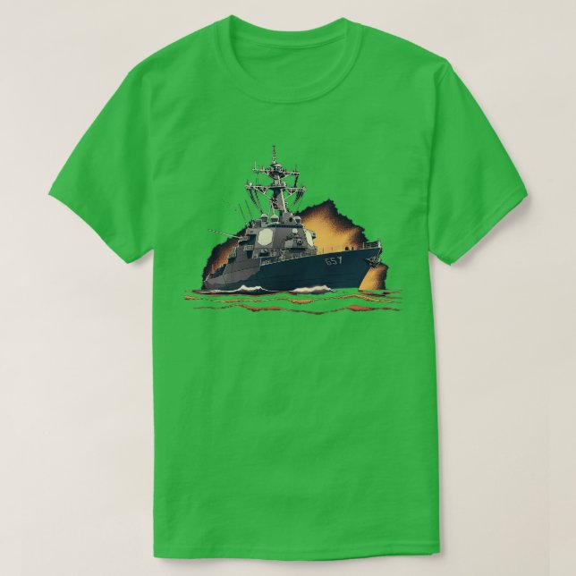 Camiseta Buque destructor de Estados Unidos (Diseño del anverso)