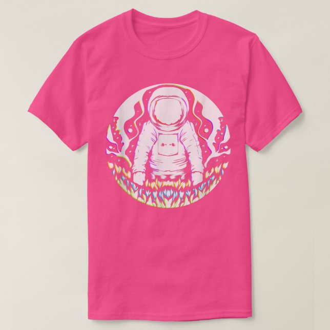 Camiseta Buque espacial trippy para astronautas (Diseño del anverso)