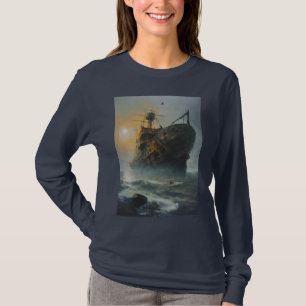 Camiseta Buque fantasma, barco pirata,