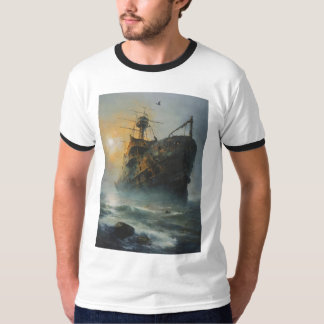 Camiseta Buque fantasma, barco pirata,