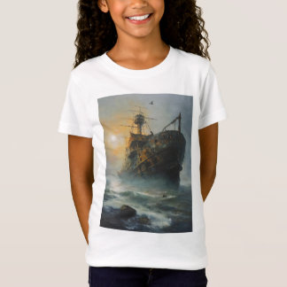 Camiseta Buque fantasma, barco pirata,