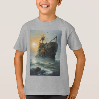 Camiseta Buque fantasma, barco pirata,