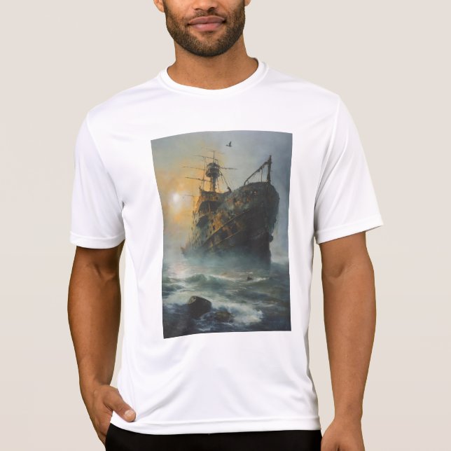 Camiseta Buque fantasma, barco pirata, (Anverso)