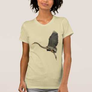 Camiseta Buque Flying Great Blue Heron Wildlife