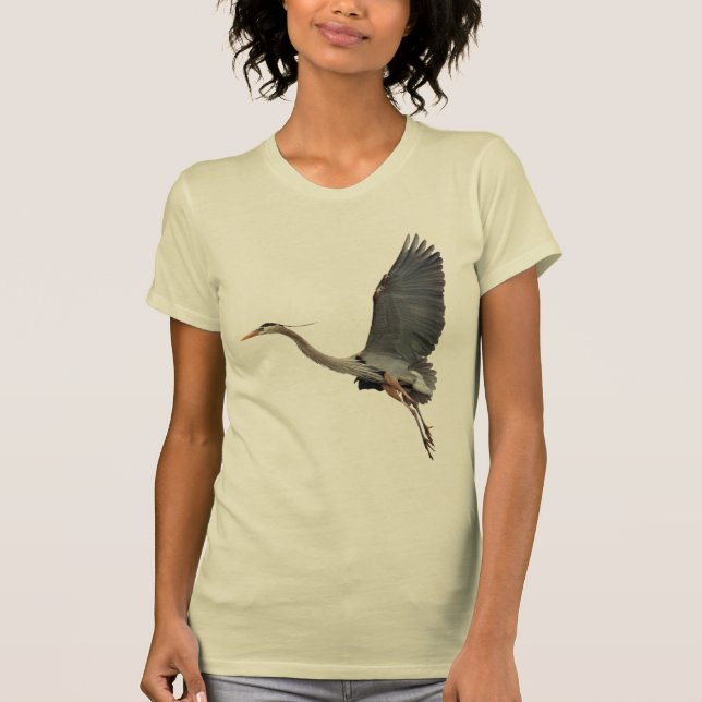 Camiseta Buque Flying Great Blue Heron Wildlife (Anverso)