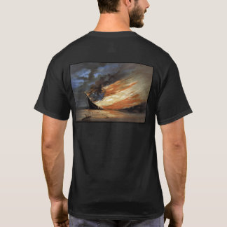 Camiseta Buque insignia de la guerra civil rebelde en llama