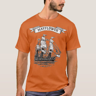 Camiseta Buque Mayflower 400º aniversario 1620 2020 Retro