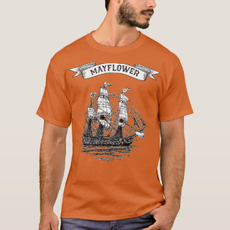 Camiseta Buque Mayflower 400º aniversario 1620 2020 Retro