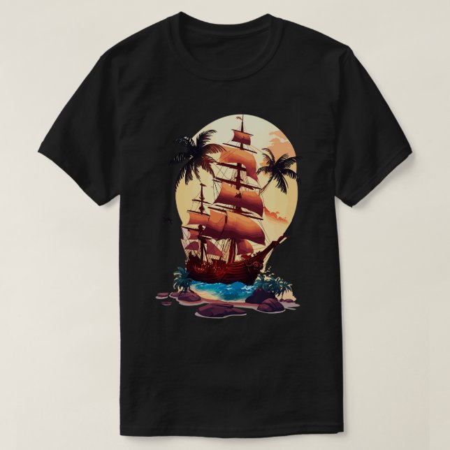 Camiseta Buque pirata 3 (Diseño del anverso)