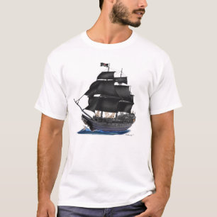 CAMISETA BUQUE PIRATA NEGRO