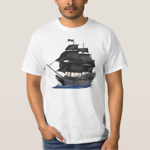 CAMISETA BUQUE PIRATA NEGRO