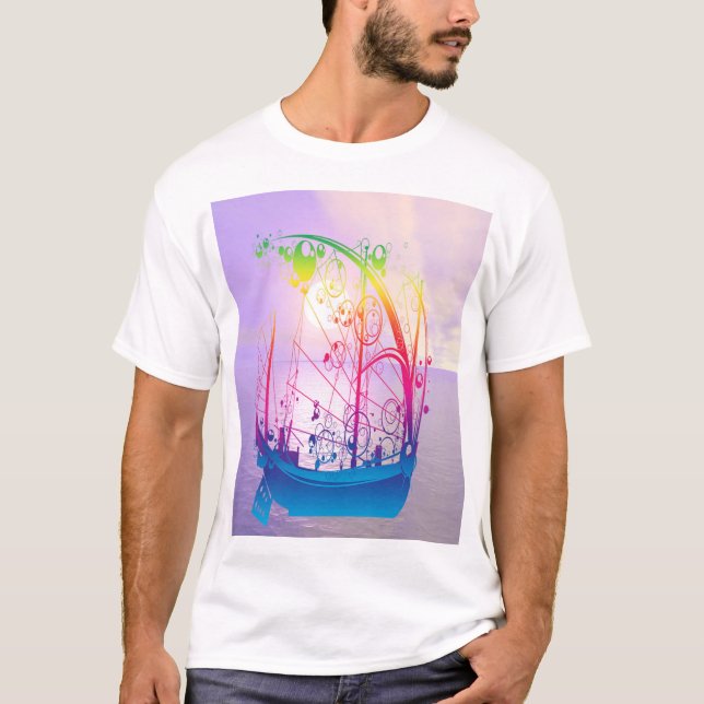 Camiseta Buque velero al amanecer (Anverso)