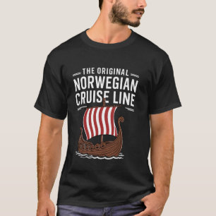 Camiseta Buque Viking de la Línea de Cruceros noruego origi