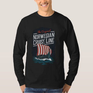 Camiseta Buque Viking de la Línea de Cruceros noruego origi