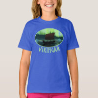 Buque Viking Y Luces Del Norte