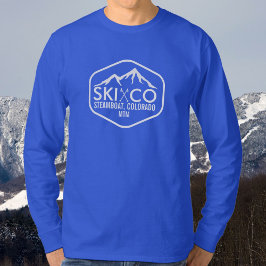 Camiseta Buques de vapor Rustic Ski Mountain Springs Colora