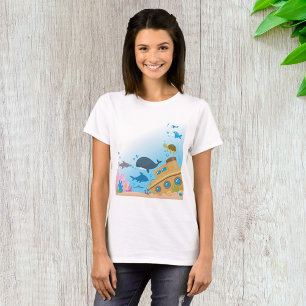 Camiseta Buques Y Peces Desmoronados