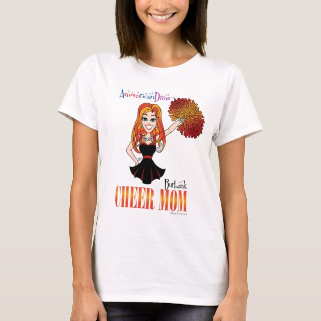 Camiseta Burbank Cheer Mom Long Sleeve T-Shirt (Anverso)