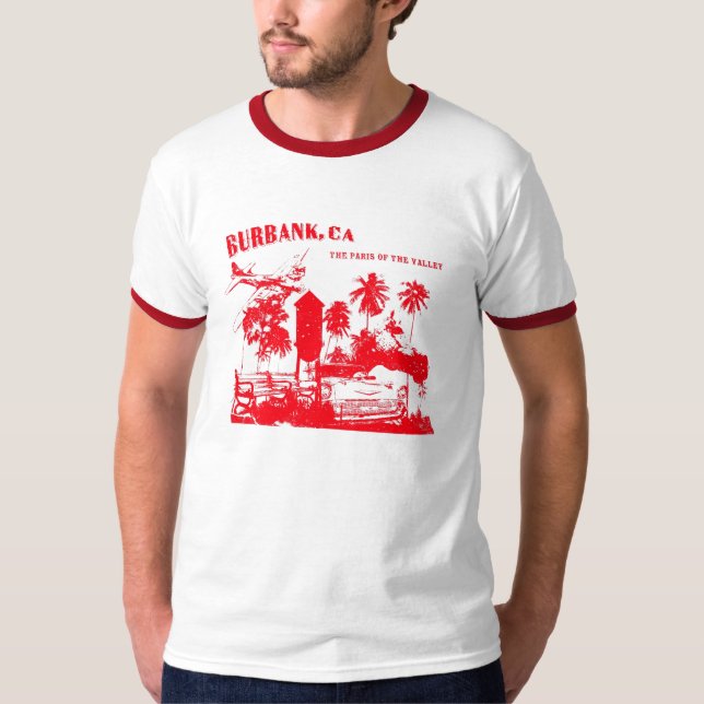 Camiseta Burbank, París del valle (rojo) (Anverso)