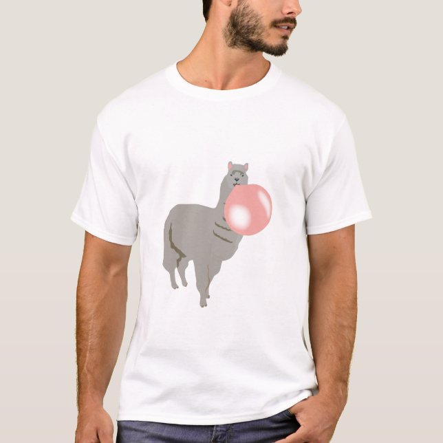 Camiseta Burbble Gum Llama a burbuja (Anverso)