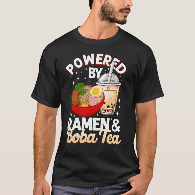 Camiseta Burbuja alimentada por fideos de té Ramen y Boba (Anverso)