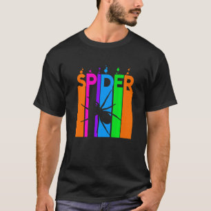 Camiseta Burbuja araña arcoiris con silueta