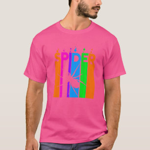 Camiseta Burbuja araña arcoiris con silueta