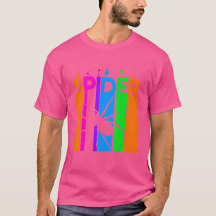 Camiseta Burbuja araña arcoiris con silueta