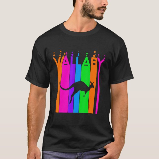 Camiseta Burbuja de arcoiris animal con silueta (Anverso)